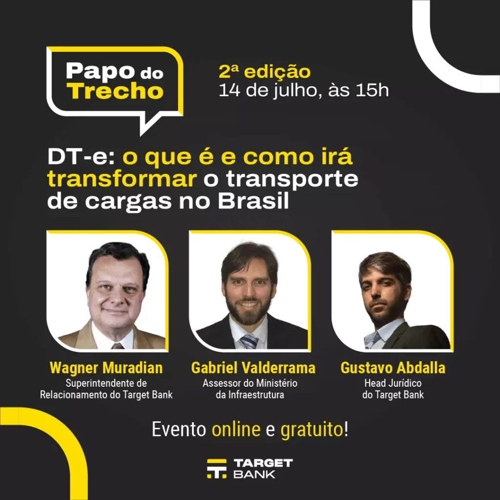 DT-e: o que é e como irá transformar o transporte de cargas no Brasil. 2ª edição do Papo do Trecho, DT-e: o que é e como irá transformar o transporte de cargas no Brasil.